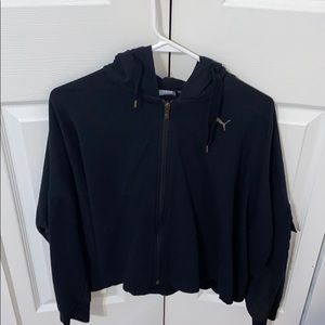 Black Puma zip up sweater
